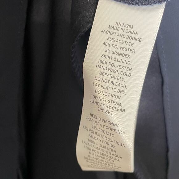 Alex Evenings Sequin Mock Two-Piece Gown Missing Jacket Navy Women’s Sz 16 - Picture 8 of 9